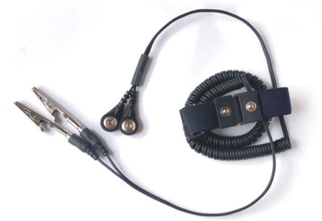 雙回路帶鱷魚夾防靜電有繩手環(huán)